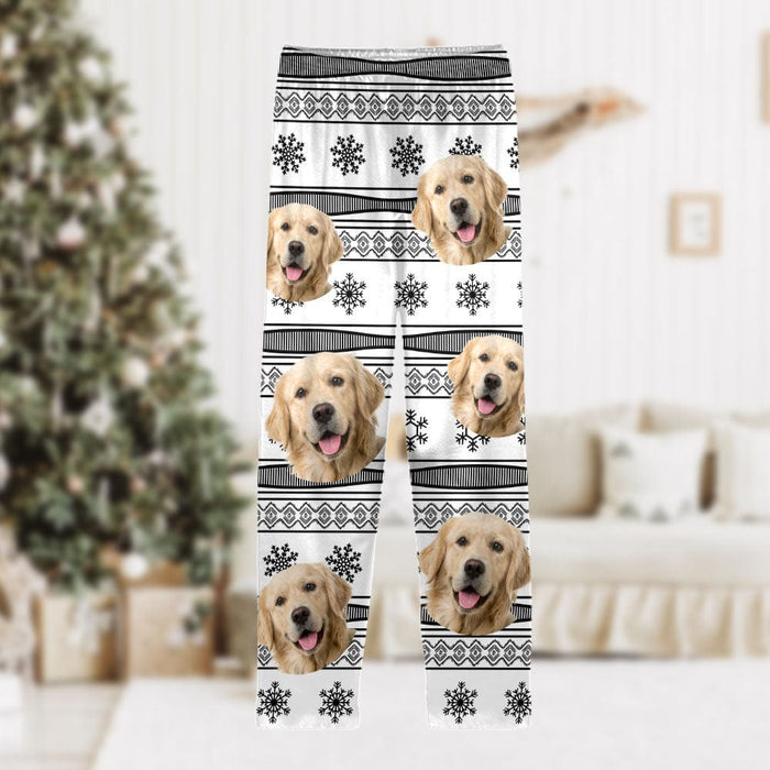 GeckoCustom Custom Dog Photo With Aboriginal Pattern For Family Pajamas TA29 889686 For Adult / Only Pants / S