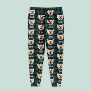 GeckoCustom Custom Dog Photo With Christmas Pattern For Men and Women Sweatpants N304 889678