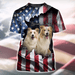 GeckoCustom Custom Dog Photo With Flag US Background T-Shirt T286 889956