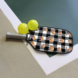 GeckoCustom Custom Dog Photo With Flannel Design For Sport Player Pickleball Paddle Cover TH10 892059 30x22cm