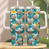 GeckoCustom Custom Dog Photo With Hawaiian Style Tumbler 40oz TA29 890344