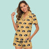 GeckoCustom Custom Dog Photo With Polka Dots Pattern Short Pajamas T368 HN590