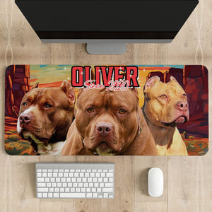 GeckoCustom Custom Dog Portrait Photo With Retro Style Mousepad NA29 889624