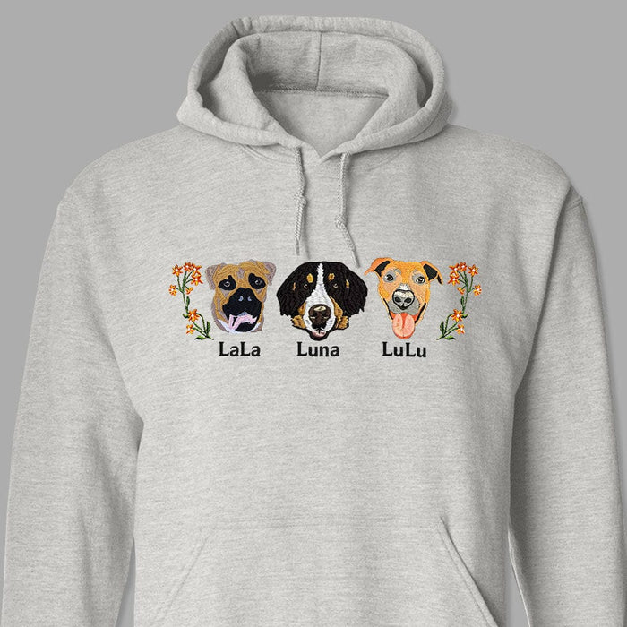 Embroidered Dog Sweatshirt Tshirt Custom Dog Hoodie Embroidered