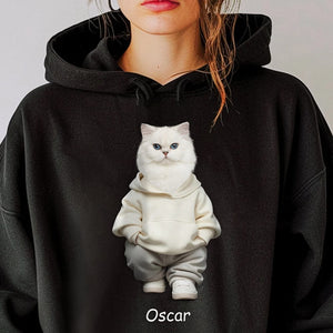 GeckoCustom Custom Face Cute Cat Dark Shirt Gift For Cat Lovers HA75 891814