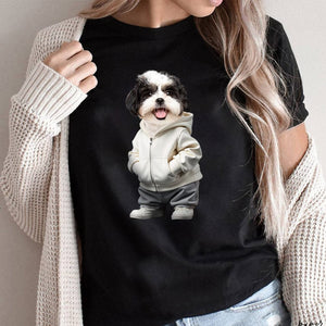 GeckoCustom Custom Face Cute Dog Dark Shirt Gift For Dog Lovers HA75 891810