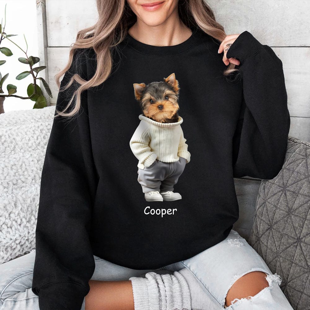 GeckoCustom Custom Face Cute Dog Dark Shirt Gift For Dog Lovers HA75 891810