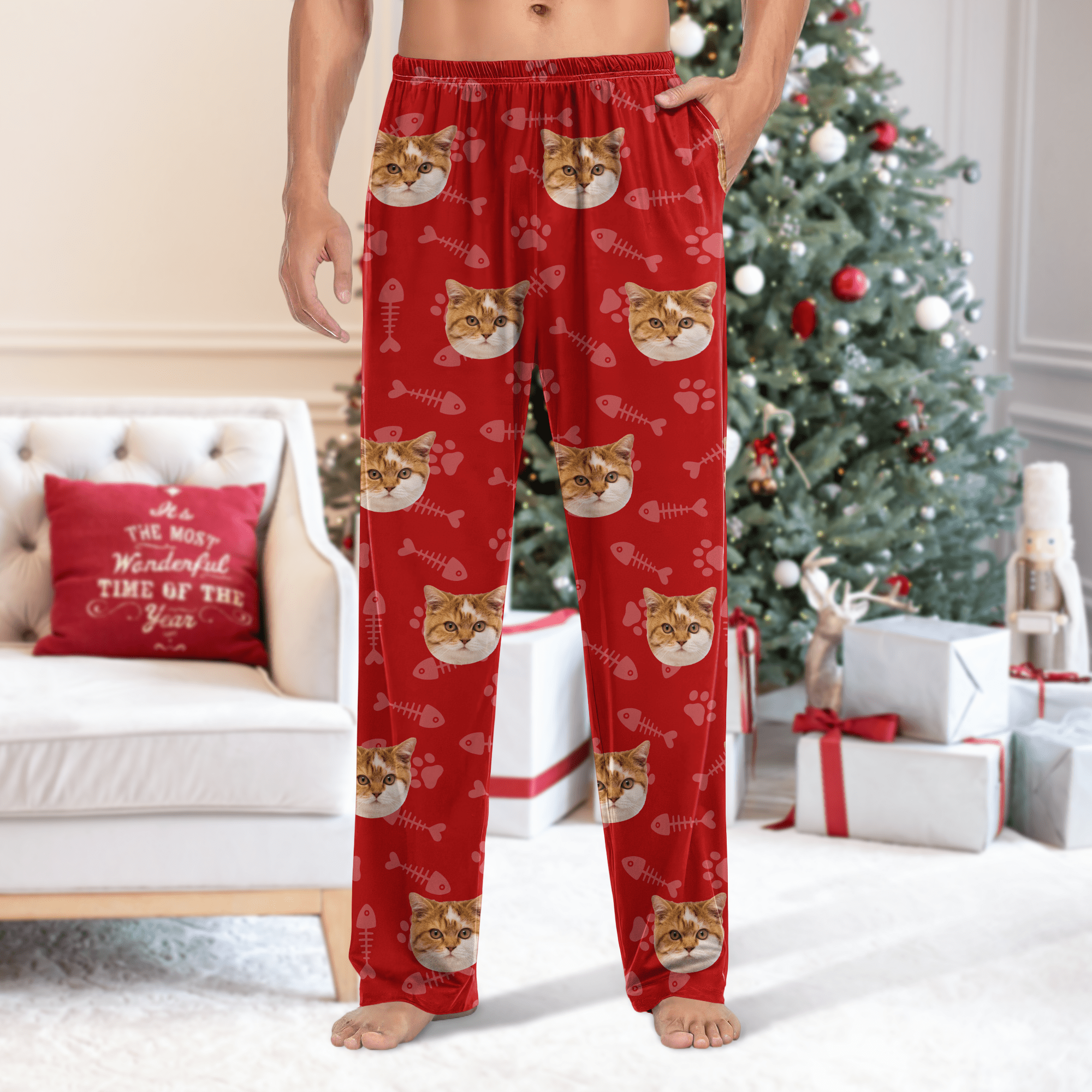 GeckoCustom Custom Face Dog Cat Pants Christmas Gift TA29 HA75 888640