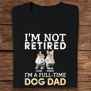 GeckoCustom Custom Face Photo A Full-time Dog Dad Dog Mom Dark Sweatshirt For Dog Lovers HO82 893476 Premium Tee / P Black / S