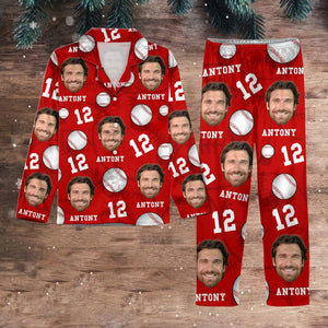 GeckoCustom Custom Face Photo And Name Baseball Pajamas TA29 888779