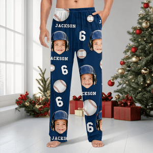 GeckoCustom Custom Face Photo And Name Baseball Pants Christmas Gift TA29 HA75 888779