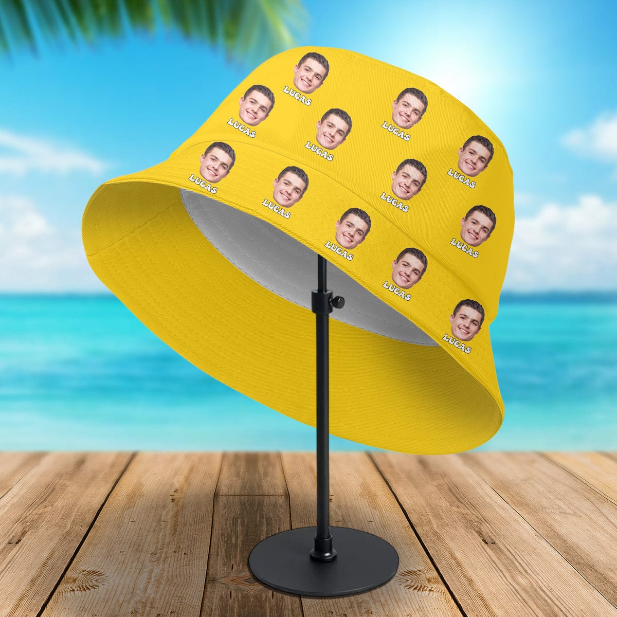 GeckoCustom Custom Face Photo And Name Summer Bucket Hat TH10 891405 M
