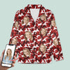 GeckoCustom Custom Face Photo Camo Background Pajamas For Christmas Gift N304 HN590 For Kid / Only Shirt / 3XS