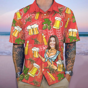 GeckoCustom Custom Face Photo Gift For Husband And Boyfriend Hawaii Shirt N304 889319