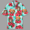 GeckoCustom Custom Face Photo Hawaiian Dog Family Polo Shirt DM01 891101