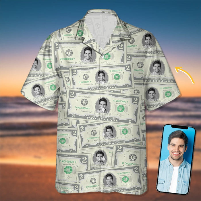 GeckoCustom Custom Face Photo On Money Hawaii Shirt TA29 889557
