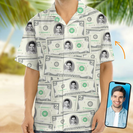 GeckoCustom Custom Face Photo On Money Hawaii Shirt TA29 889557