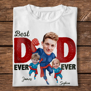 GeckoCustom Custom Face Photo Superhero Dad Family Bright Shirt N304 890374