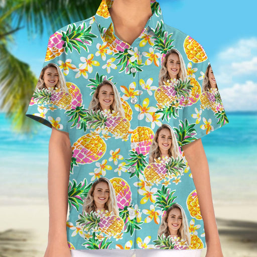 GeckoCustom Custom Face Photo Tropical Hawaii Shirt DA199 890429