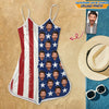 GeckoCustom Custom Face Photo US Flag Star Romper N304 889279