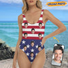 GeckoCustom Custom Face Photo With Flag Pattern Swimsuit TA29 889200