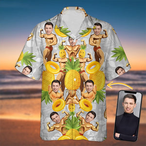 GeckoCustom Custom Face Photo With Muscle Hawaiian Shirt TA29 889519