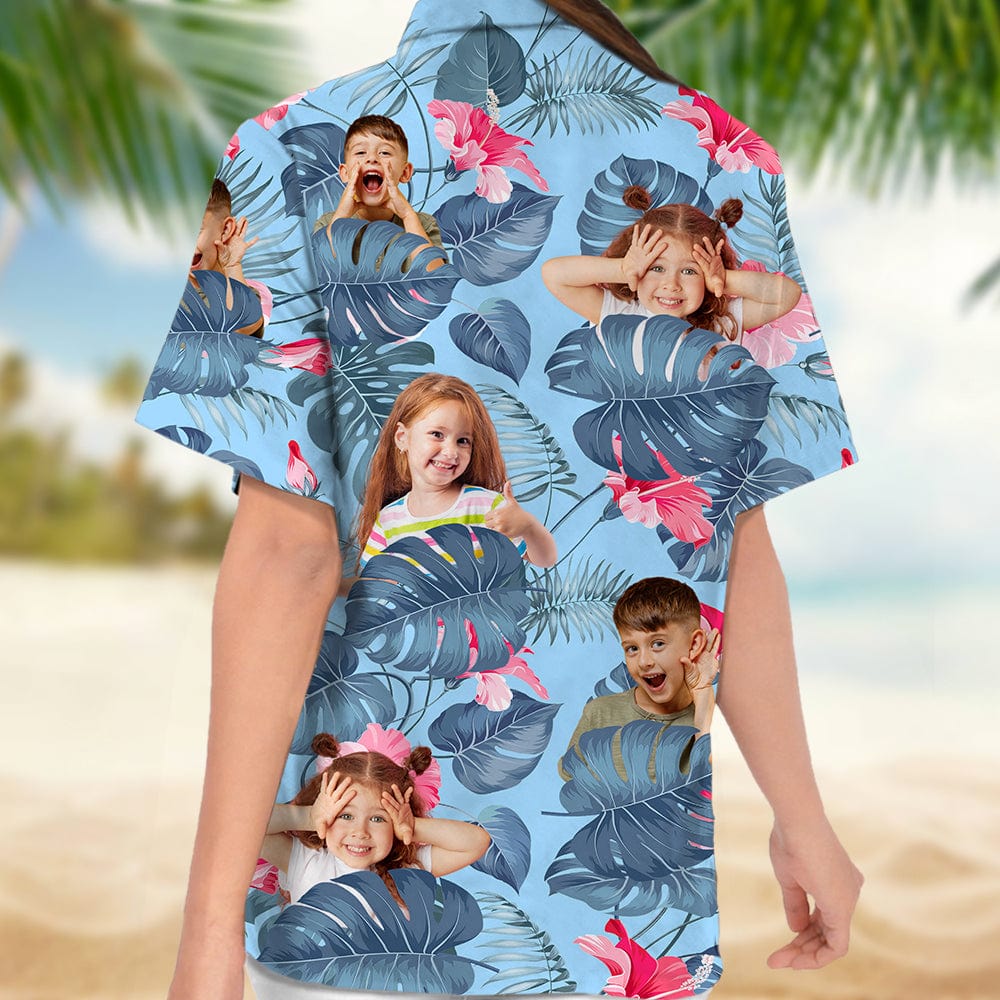 Custom Face Photo Woman's Hawaii Shirt DA199 890417 - GeckoCustom