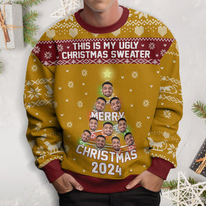 GeckoCustom Custom Face This Is My Ugly Christmas Ugly Sweater HA75 891418