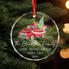 GeckoCustom Custom Family Name Christmas Glass Circle Ornament HO82 893046