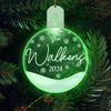 GeckoCustom Custom Family Name Christmas LED Acrylic Ornament TH10 892089 3 inches