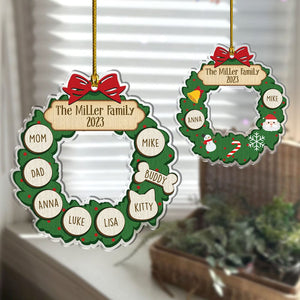 GeckoCustom Custom Family Names 2023 Christmas Tree Acrylic Ornament N304 889734