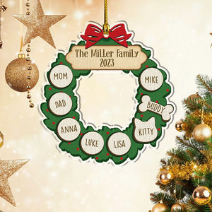 GeckoCustom Custom Family Names 2023 Christmas Tree Acrylic Ornament N304 889734