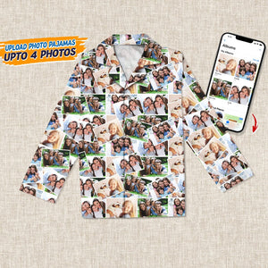 GeckoCustom Custom Family Photo Pajamas TA29 888741 For Adult / Only Shirt / S