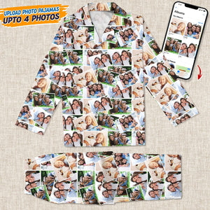 GeckoCustom Custom Family Photo Pajamas TA29 888741 For Kid / Combo Shirt And Pants (Favorite) / 3XS