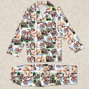 GeckoCustom Custom Family Photo Pajamas TA29 888741 For Adult / Combo Shirt And Pants (Favorite) / S