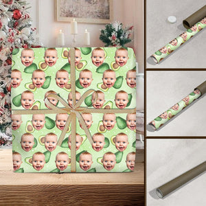 GeckoCustom Custom Family Photo Tie Dye Background Wrapping Paper TH10 892209