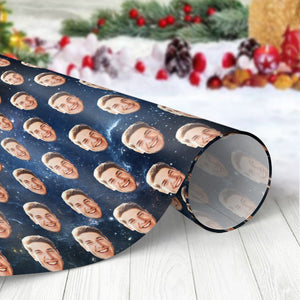 GeckoCustom Custom Family Photo Tie Dye Background Wrapping Paper TH10 892209