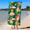 GeckoCustom Custom Funny Dog Photo Aloha Beach Towel N304 890392 30"x60"