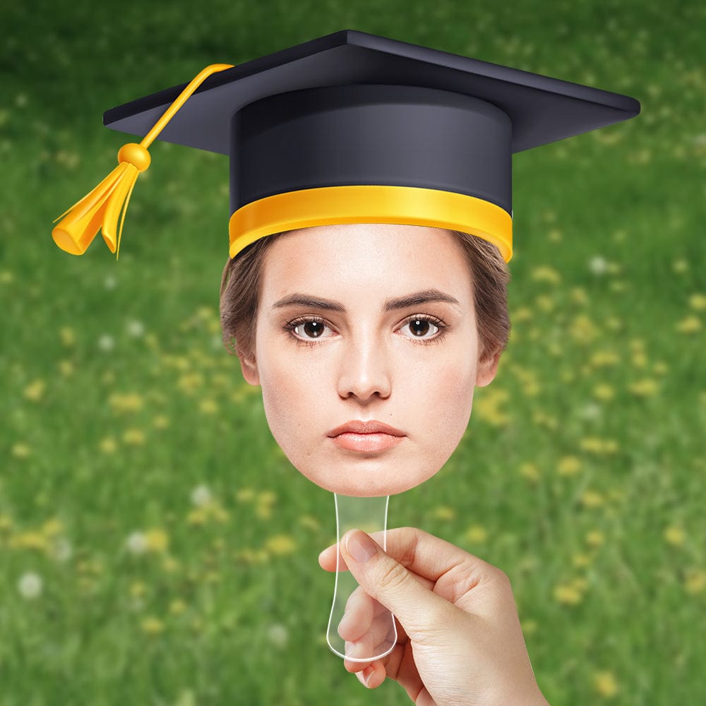 Custom Graduation Big Head Photo Face Fans Funny Personalized Gift ...