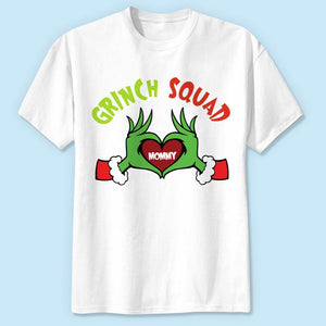 GeckoCustom Custom Grinch Hand Heart Family Christmas Gift Bright Shirt HO82 893166