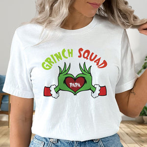 GeckoCustom Custom Grinch Hand Heart Family Christmas Gift Bright Shirt HO82 893166