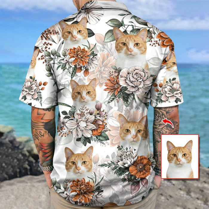 GeckoCustom Custom Hawaiian Shirt Upload Photo With Flowers Pattern N369 889038 54298