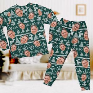 GeckoCustom Custom Human Face Christmas Matching Pajamas Set N304 889860