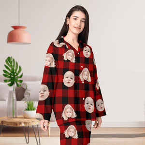 GeckoCustom Custom Human Face Photo Christmas Pajamas TH10 888664