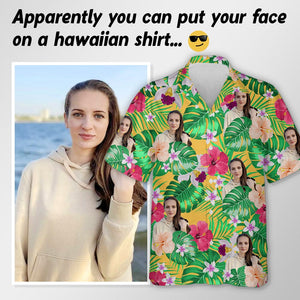 GeckoCustom Custom Human Face Photo For Tropical Style Hawaii Shirt TA29 889469