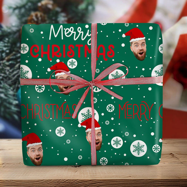 Custom Wrapping Paper Using Pet Photo Personalized Dog Christmas ...