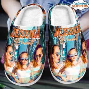 GeckoCustom Custom Human Face Photo Style Vintage Bootleg Slipper N369 889878