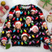 GeckoCustom Custom Human Face Photo With Colorful Christmas Lights AOP Sweatshirt T368 889886