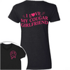 GeckoCustom Custom I Love My Cougar Girlfriend, Wife Shirt Valentine's Day, Anniversary Gift HA75 891818 Women Tee / Black Color / S