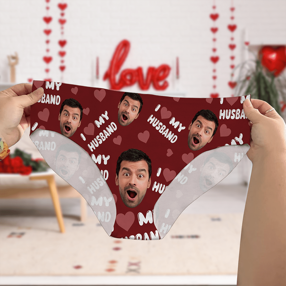 GeckoCustom Custom I Love My Husband/ Boyfriend Underwear Valentine's Day, Anniversary Gift for Wife HA75 891824 Classic / S